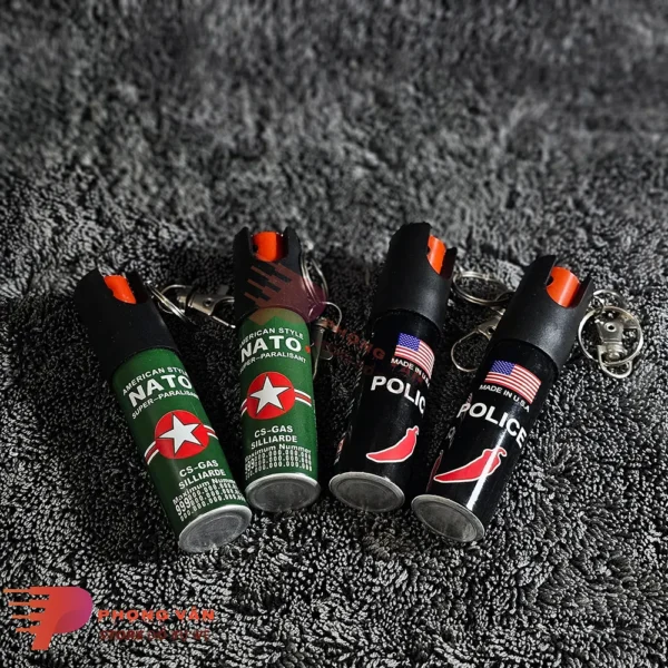 Bình xịt hơi cay Móc Khóa - Hình ảnh 2
