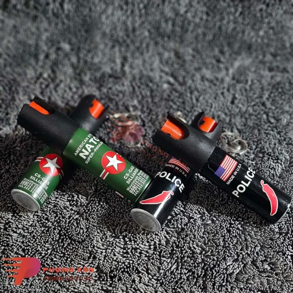 Bình xịt hơi cay Móc Khóa - Hình ảnh 3