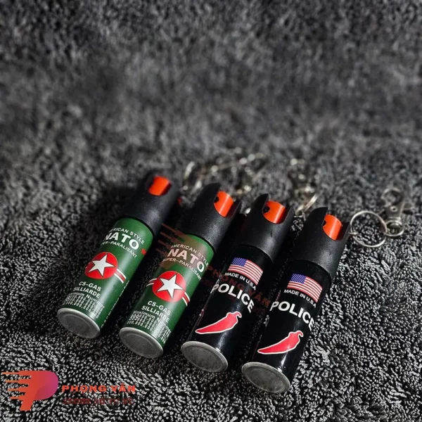 Bình xịt hơi cay Móc Khóa - Hình ảnh 4